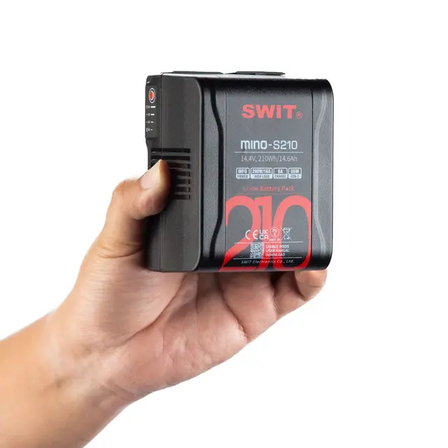 SWIT Mino-S210 210Wh Pocket V-mount Minibatteri V-Mount/ D-Tap. 16,4 Ah ut 
