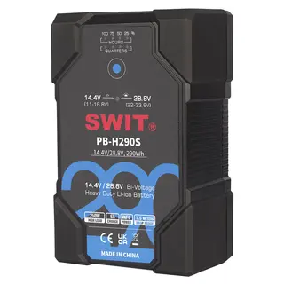 SWIT PB-H290S Intelligent Battery Pack 290Wh V-Mount. 14.4V/28.8V
