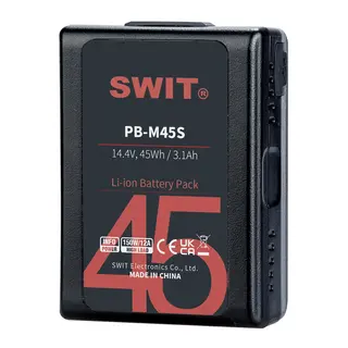 SWIT PB-M45S Mini Batteri 14,4V 45Wh V-Mount med 2x D-tap og 1x USB strøm ut