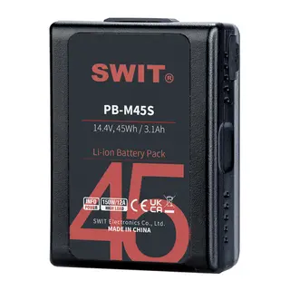 SWIT PB-M45S Mini Batteri 14,4V 45Wh V-Mount med 2x D-tap og 1x USB str&#248;m ut