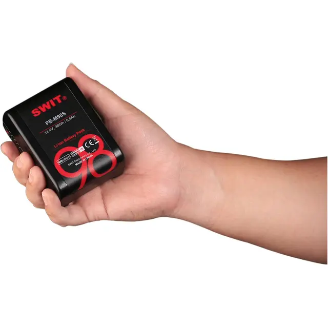 SWIT PB-M98S Mini Batteri 14,4V  98Wh V-Mount med 2x D-tap og 1x USB strøm ut 