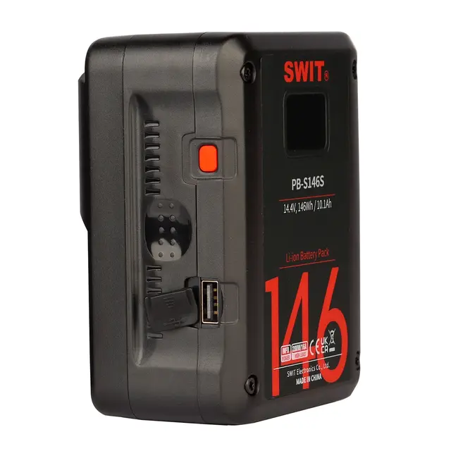 SWIT PB-S146S Batteri 14,4V 146Wh 146Wh V-Mount med 2x D-tap og 1x USB 