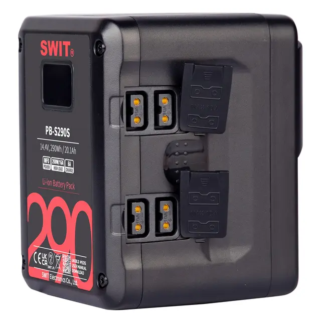 SWIT PB-S290S Batteri 14,4V 290Wh 290Wh V-Mount med 4x D-tap og 1x USB 