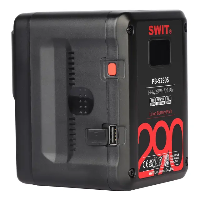 SWIT PB-S290S Batteri 14,4V 290Wh 290Wh V-Mount med 4x D-tap og 1x USB 