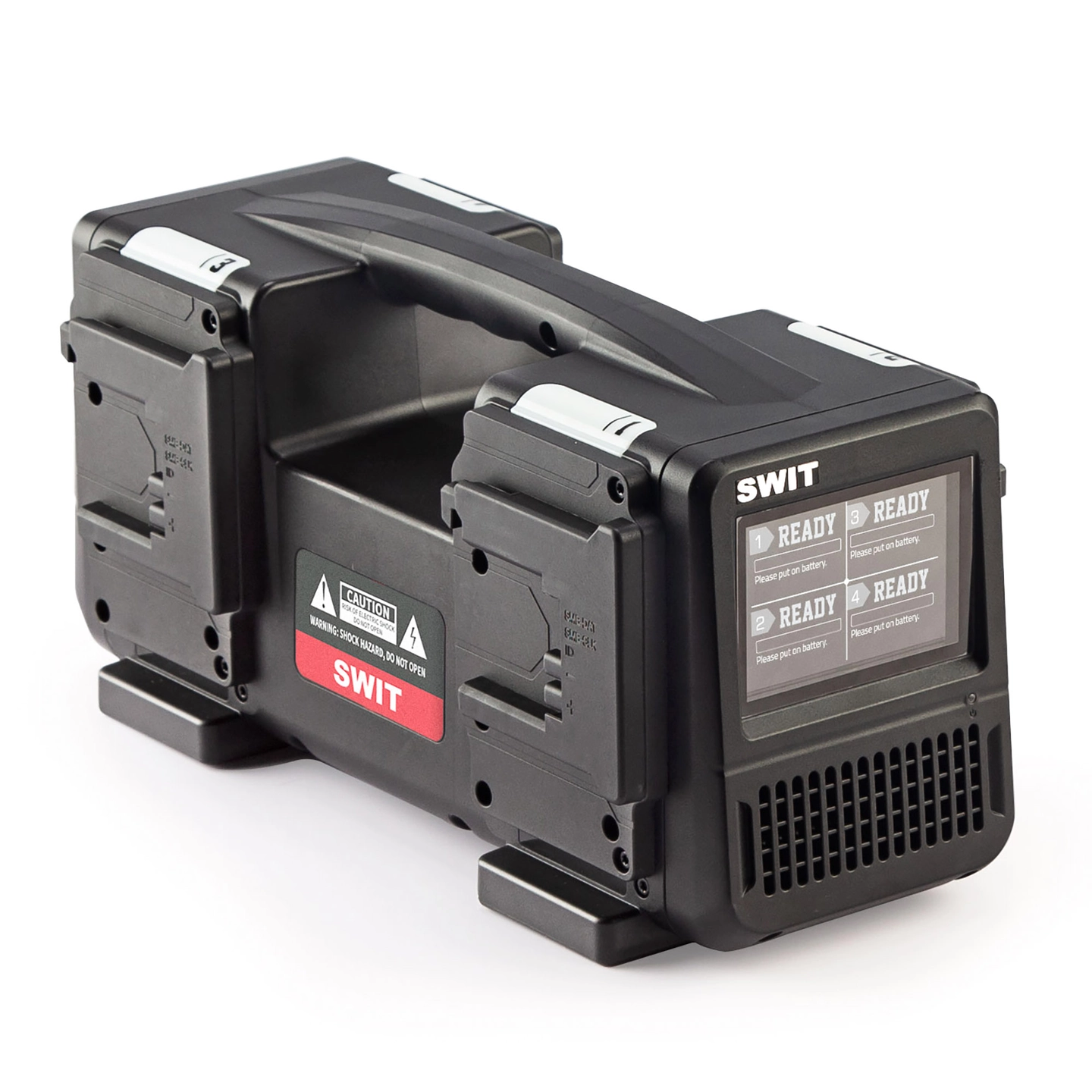 SWIT PC-P461B 4 x 100W Hurtiglader B-Mount Lader med 3,5’’ LCD skjerm