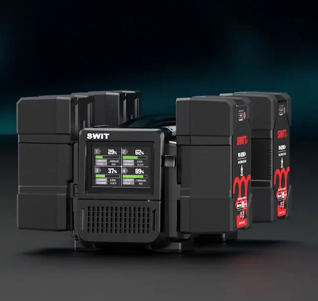 SWIT PC-P461S 4x100W Superrask V- Lader V-Mount lader for 4stk batterier 