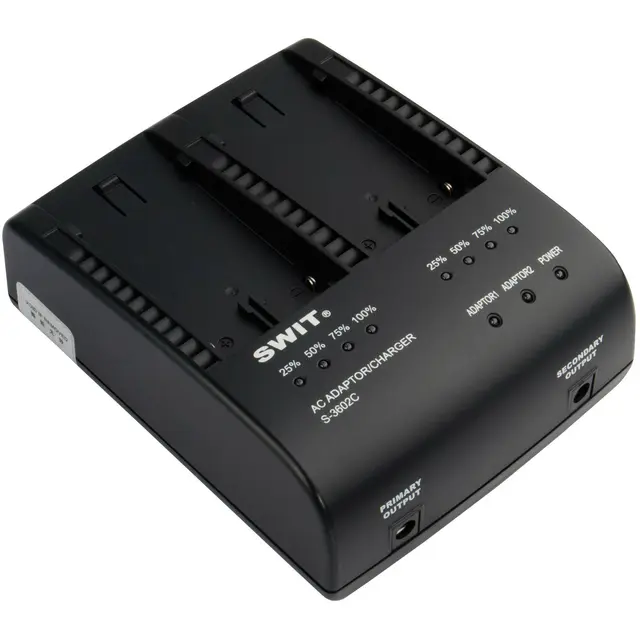 SWIT S-3602D Batterilader CGA/VBD-type Panasonic CGA D-type Dobbel Lader 