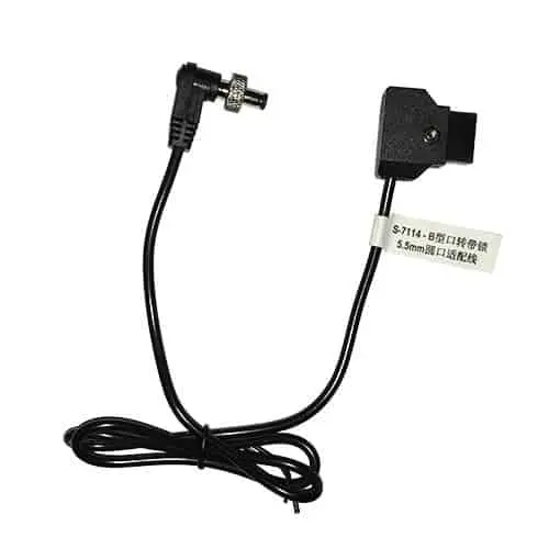 SWIT S-7114 Strømkabel D-Tap til DC DC5,5/2,1mm plugg låsbar, 0,6m 