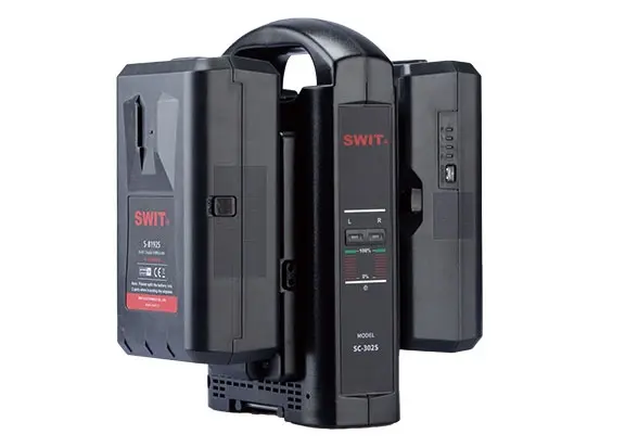 SWIT SC-302S Batterilader V-Mount Dobbel Simultanlader V-Lock 