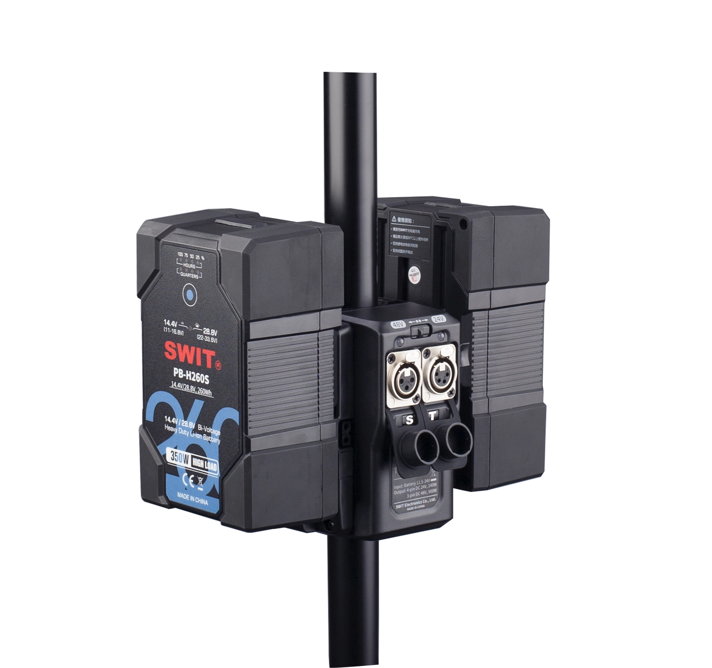 SWIT 24V/48V Light Stand Power Adaptor V-Mount Feste view 2