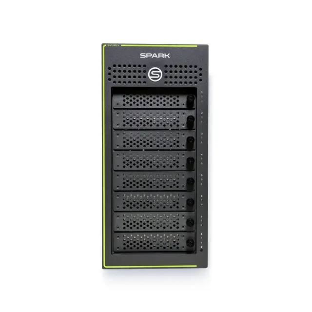 SymplySPARK 112TB Desktop 8 Bay RAID 112TB (8x14TB) Thunderbolt 3 med koffert 