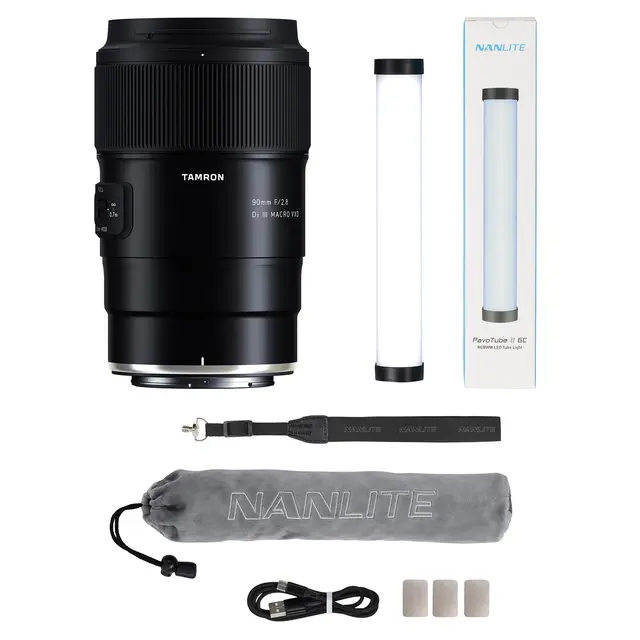 Tamron 90mm f/2.8 Di III Macro Sony E Med Nanlite Pavotube II 6C 1-Kit 