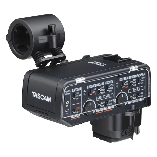 Tascam CA-XLR2D-C XLR Mikrofonadapte For Canon R3, R5C, R7 og XF605 