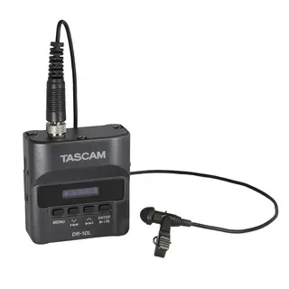 Tascam DR-10L Pro Audio Recorder Digital opptaker med lavaliermikrofon