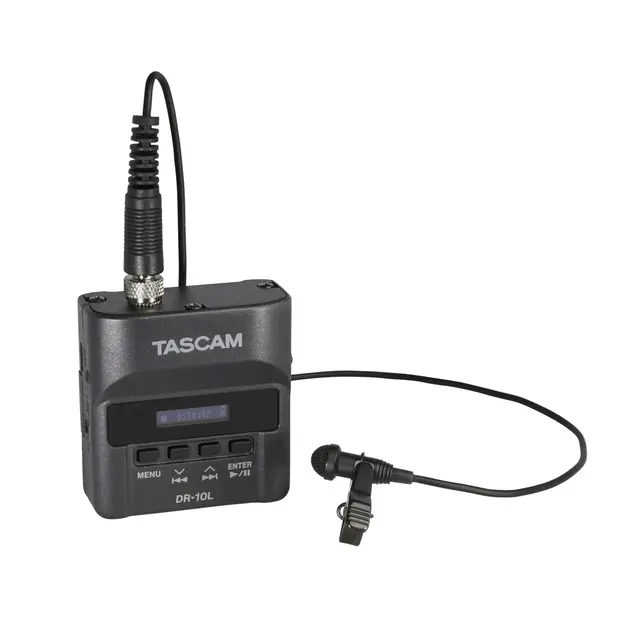 Tascam DR-10L Pro Audio Recorder Digital opptaker med lavaliermikrofon 