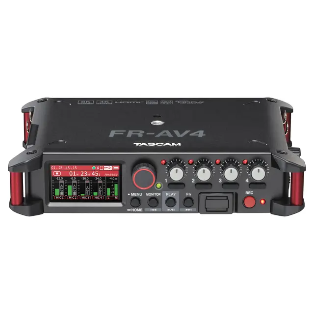 Tascam FR-AV4 4-Kanals Lydopptaker Compact 32-Bit-Float Field Recorder 