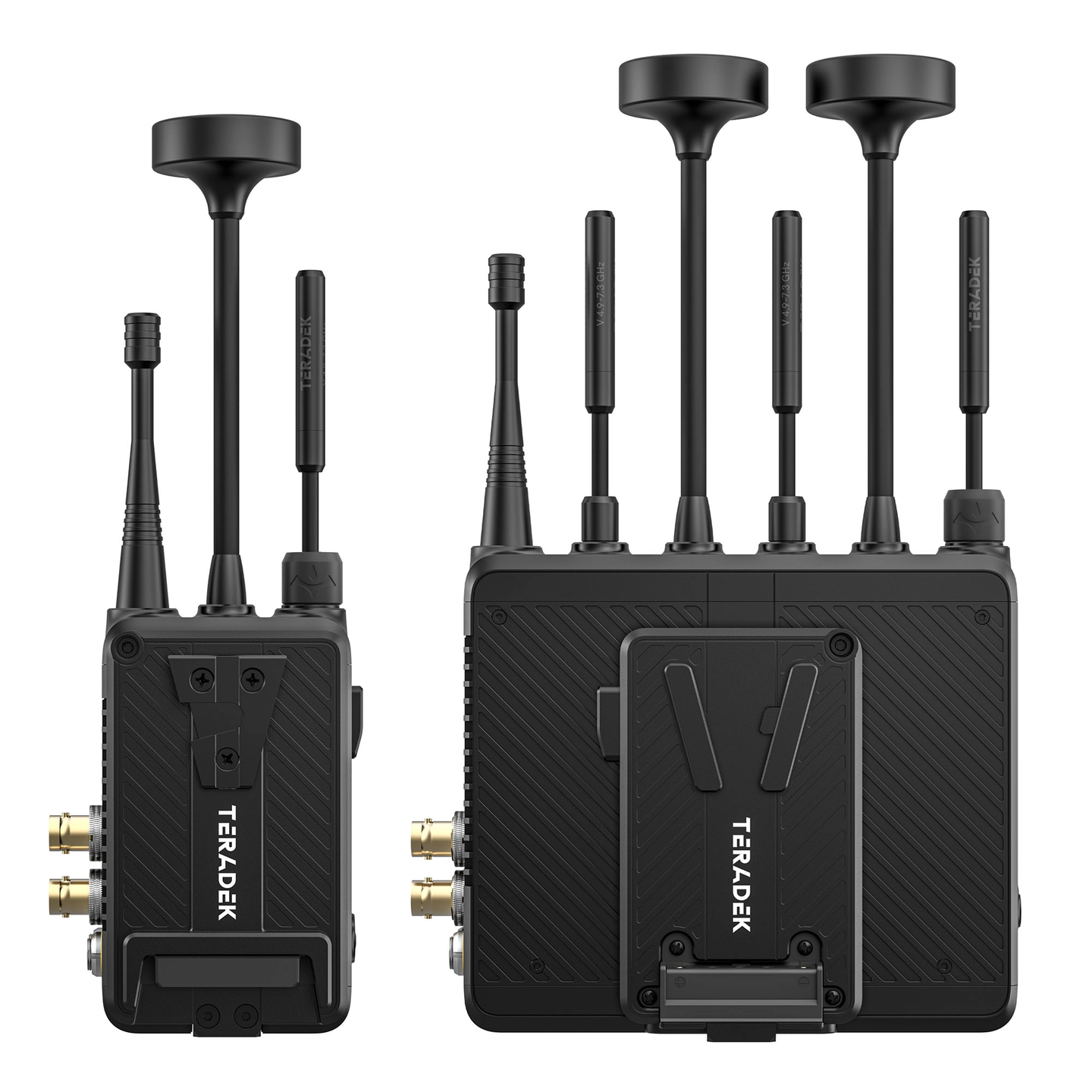 Teradek Bolt 7 MAX 12G-SDI/HDMI TX/RX Deluxe Set. 2 x V-Mount Battery Cradles