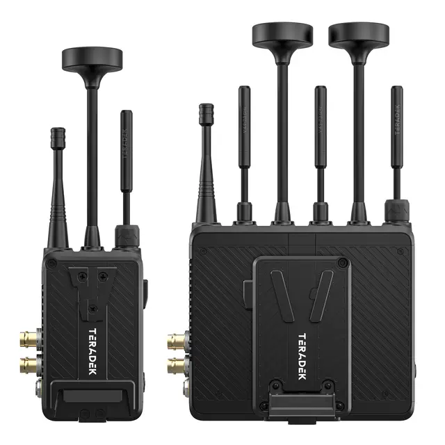 Teradek Bolt 7 MAX 12G-SDI/HDMI TX/RX Deluxe Set. 2 x V-Mount Battery Cradles 