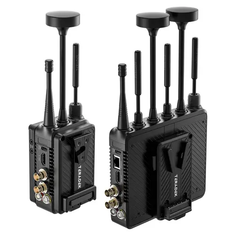 Teradek Bolt 7 MAX 12G-SDI/HDMI TX/RX Deluxe Set. 2 x V-Mount Battery Cradles