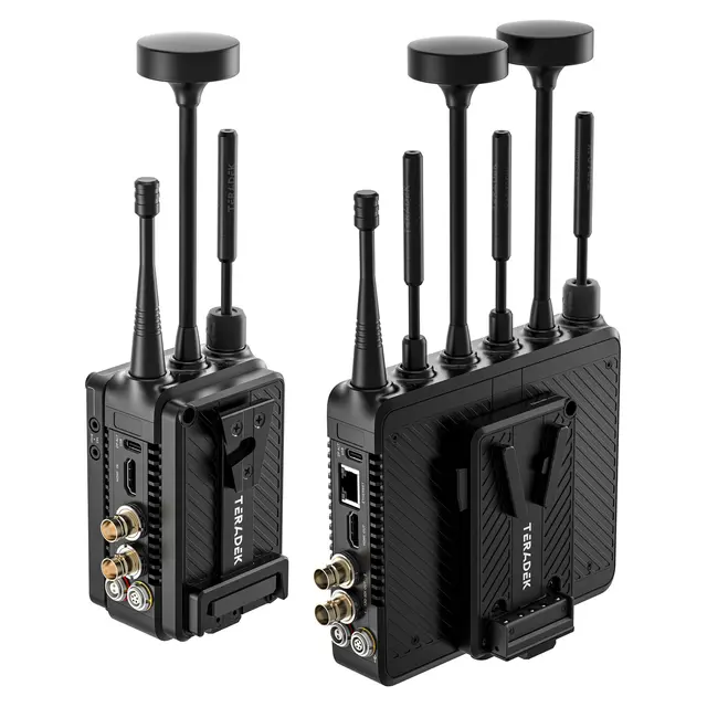 Teradek Bolt 7 MAX 12G-SDI/HDMI TX/RX Deluxe Set. 2 x V-Mount Battery Cradles 