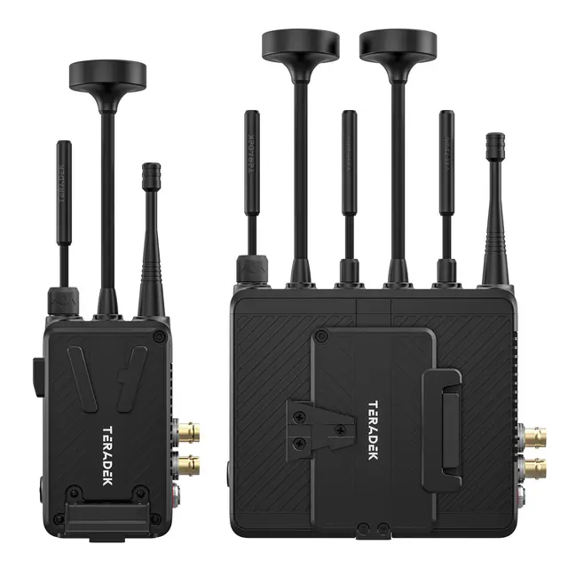 Teradek Bolt 7 MAX 12G-SDI/HDMI TX/RX Deluxe Set. 2 x V-Mount Battery Cradles 