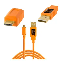 TetherPro USB 2.0 Male til Micro-B5 4,6 m Orange USB kabel