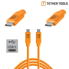 TetherPro USB-C til USB-C 4.6 m Orange USB-C 4,6 m Orange kabel