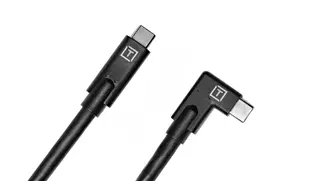TetherPro USB-C til USB-C 4,6m Vinklet 4,6m Sort kabel med vinklet kontakt