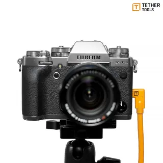 TetherPro USB-C til USB-C 4,6m Vinklet Oransje kabel med vinklet kontakt