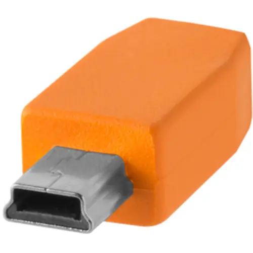 TetherPro USB-C till USB Mini B 5 Pin USB-C 4,6 m orange kabel 