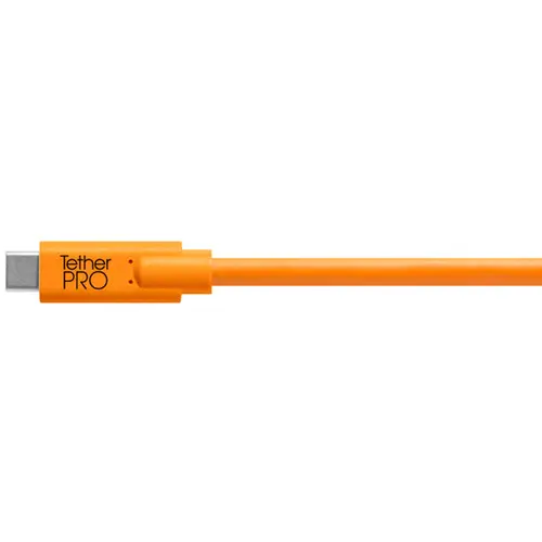 TetherPro USB-C till USB Micro-B 5 Pin USB-C 4,6 m orange kabel 
