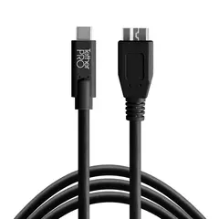 TetherPro USB-C to 3.0 Micro-B 4,6 m Blk USB-C 4,6 m Sort kabel