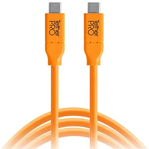 TetherPro USB-C til USB-C 3m Orange 3m  USB-C orange kabel 