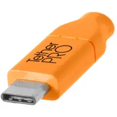 TetherPro USB-C til USB-C 3m Orange 3m  USB-C orange kabel