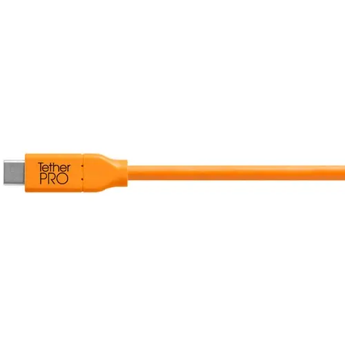 TetherPro USB-C til USB-C 3m Orange 3m  USB-C orange kabel 