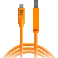 TetherPro USB-C Male B 4.6m Orange USB-C 4,6 m orange kabel Pinter/Skanner