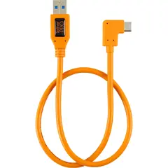 TetherPro USB-C til USB 3.0 Vinklet 50cm USB-C vinklet. 50cm orange kabel