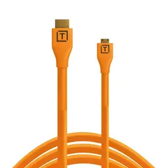 TetherPro HDMI Micro til HDMI 2.0 4,6 m HDMI-kabel. Oransje