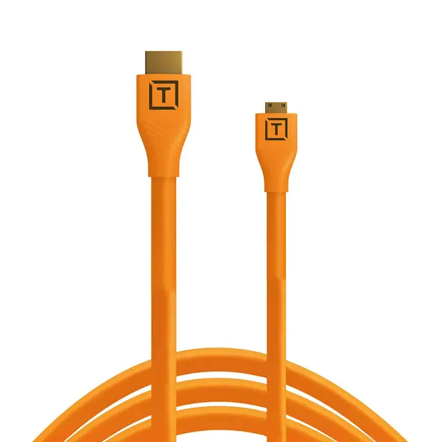 TetherPro HDMI Micro til HDMI 2.0 4,6 m HDMI-kabel. Oransje 