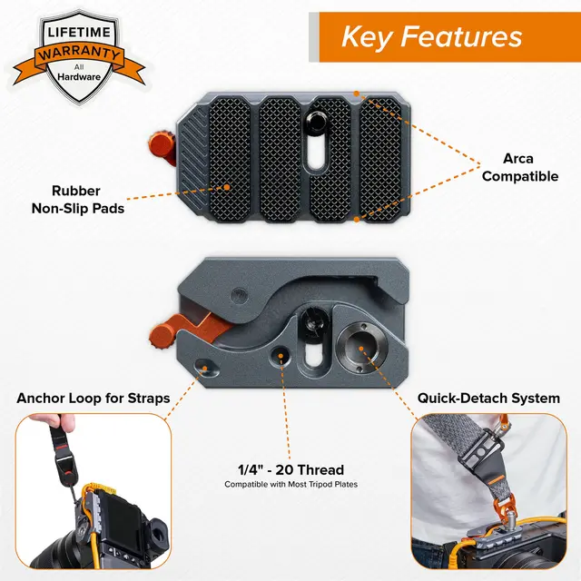 Tether Tools TetherGuard LeverLock Plus Tripod Plate 