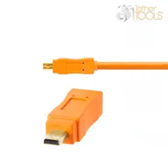 RETUR TetherPro USB 2.0 A - Mini-B 8Pin 4,6 m Orange kabel.