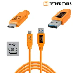 TetherPro USB-C til USB 3.0 4.6 m Orange 4,6 m Orange USB kabel