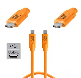 TetherPro USB-C til USB-C 0,9m 90cm USB-C kabel orange