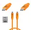 TetherPro USB-C til USB-C 3m Orange 3m  USB-C orange kabel