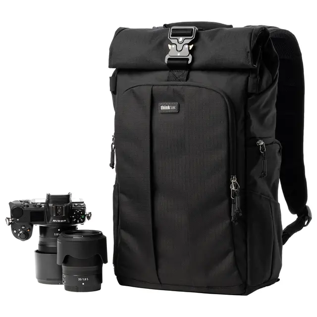 Think Tank FocusPoint 22L Rolltop BP Camera backpack. Asphalt Black 