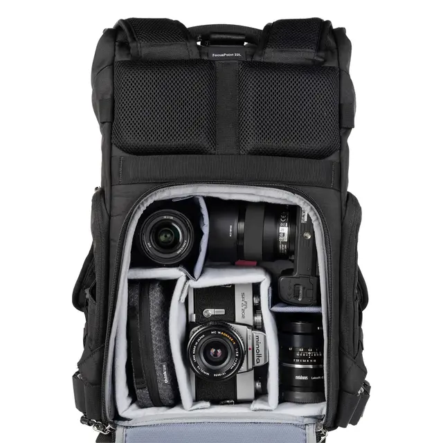 Think Tank FocusPoint 22L Rolltop BP Camera backpack. Urban Rust 