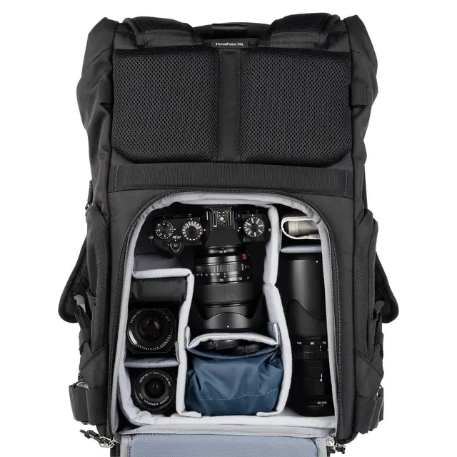 Think Tank FocusPoint 30L Rolltop BP Camera backpack. Golden Hour 