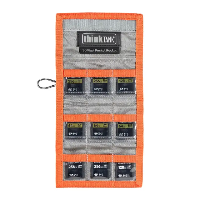Think Tank Sd Pixel Pocket Rocket Orange Minnekort etui for 10stk CFExpress m.fl. 