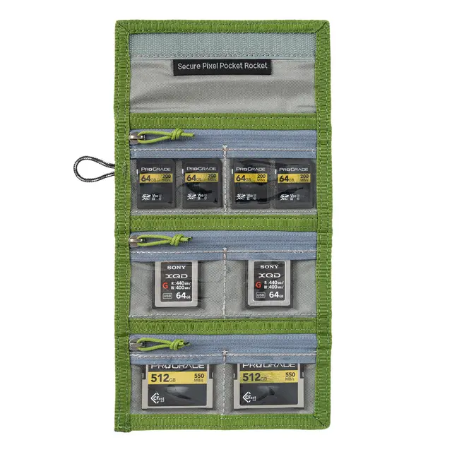 Think Tank Secure Pocket Rocket Green Plass til 9 SD/CFexpress/MicroSD 