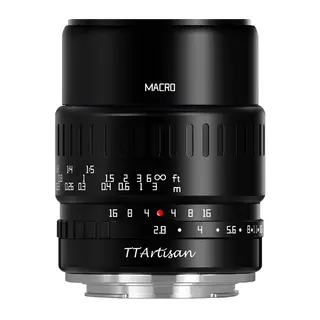 TTArtisan 40mm f/2.8 Macro Fujifilm X-mount. APS-C. Sort